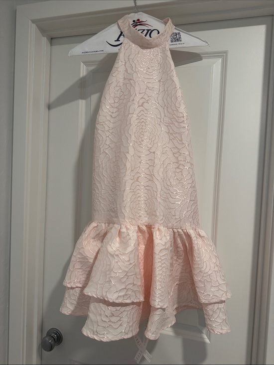 Elliatt Dresses & Skirts - NWT Elliatt Deanna Blush Pink Halter Ruffle-Hem Mini Dress